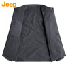 JEEP Jeep Jacket Men's Velvet Thickened Warm Jacket Autumn and Winter Casual Loose Clothes Black Velvet 2XL