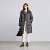 LILY2025 Winter New Retro Knitted Lapel Loose Casual 90 Duck Down Puff Down Jacket Women's Long 506 Medium Gray S