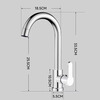 Jiumuwang all-copper kitchen faucet hot and cold water two-in-one 360 rotating sink pressurized anti-splash faucet pressurized anti-splash gun gray kitchen hot and cold faucet free 80CM original water inlet pipe*2