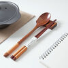 Mingyu portable spoon and chopsticks tableware set with wooden spoon and chopstick storage box three-piece set portable household long-handled spoon wireless 23.5 spoons and chopsticks + storage box