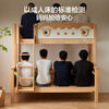 Quanyou Home Furnishing Log Style Teenagers Children Boys Girls Solid Wood Double-decker Bunk Beds Bedroom Home High and Low Twin Beds