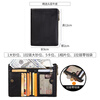 Sefulun (seefulun) pure cowhide short folding wallet with double bill slots, unisex, ultra-thin, portable, genuine leather inside and outside, two-fold wallet, black - genuine leather inside and outside, double bill slots