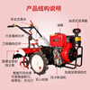 Fertilizer farming new micro tillage machine multi-functional agricultural ditching small farmland diesel four-wheel drive new plowing rotary tiller