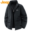 JEEP Jeep Down Jacket Men's Winter Men's Warm Jacket Men's Graphene Lined Coldproof Jacket Black XL