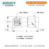 XINQY Xinqiyuan SMA connector RF coaxial fixed attenuator DC-8G power 2W signal test 3/10/30dB SMAJKT DC-8GHz power 2W attenuation value 40dB