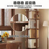 Gujia Home solid wood rotating bookshelf, vertical floor-standing storage rack, 360-degree floor-to-ceiling integrated wall-mounted movable all-solid wood bookcase, upgraded Seiko exclusive model | walnut color-mobile model 186*45CM, door-to-door delivery, free installation