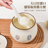Bayco lard jar food grade high temperature resistant ceramic seasoning jar seasoning jar oil storage tank with spoon 670ml BX7017