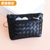 Ye Yu Coin Purse Women's 2025 New Woven Pattern Small Zipper Bag Mini Compact Key Bag Card Bag Fashion Coin Bag Women Black