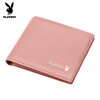 Playboy Wallet Women's Short New Genuine Leather Small Coin Purse Simple Student Folding Wallet Women Pink