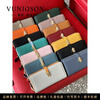 VUNIQSON brand genuine leather long wallet for women 2025 new high-value large-capacity multi-functional wallet for mobile phone coin purse yellow