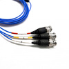 1/4-28UNF to BNC four-core connector suitable for PCB three-axis sensor vibration acceleration connection line customization blue 3M