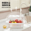 Double-layer retractable drain basket, vegetable basin, household kitchen sink drain basket, dishwashing basket, living room fruit plate, new double-layer - beige, double-layer drain, flexible and retractable
