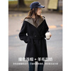 Xinfeiyu contrasting color hooded wool coat for women 25 winter new style high-end fashion temperament double-sided woolen coat for small people