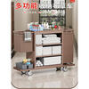 Special linen cart for hotel rooms, cleaning cart, multi-functional trolley, cleaning service cart, work cart, 4-inch small single-sided wheel, 1 long cloth