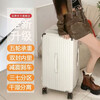 Large-capacity suitcase 32-inch travel trolley case thickened and enlarged 28-inch student leather password boarding case 26-inch meteorite black 30-inch 5-wheel brake shock absorption + antibacterial lining double closed