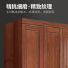 Walnut double-door solid wood wardrobe Chinese-style home bedroom small apartment large-capacity multi-layer storage storage wardrobe three-door wardrobe