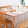 Jie Neng disposable tablecloth tablecloth dining table camping waterproof oil thick not easy to break single extraction transparent 1.4m*1.4m 1 pack of 10 pieces