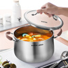 SUPOR pot combination set 32cm stainless steel wok pressure cooker steamer soup pot milk pot set knife set spatula 19-piece set stainless steel pot set
