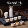 DEATKN German disposable tea cup rice husk Kung Fu tea cup thickened small cup household outdoor tea drinking portable tea set Daoxiang cup 3 bags 150 pieces 60ml free dustproof cup holder