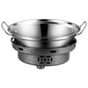 Dry pot pot household solid alcohol stove small hot pot restaurant special stove commercial stainless steel pot base obsidian black alcohol stove windproof energy gathering 22cm