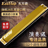 Dongfangding German imported gongs 28-hole polyphonic harmonica twelve-key accent C key high-end adult professional performance instrument 28-hole C key golden polyphony