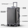 Samsonite manufacturer all-aluminum magnesium alloy trolley suitcase men's boarding large capacity suitcase silver 20 inches