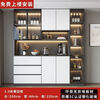 DIHUO solid wood wine cabinet against the wall, multi-functional all-in-one cabinet, restaurant cabinet, kitchen, simple, modern, customized, installation-free, heightened wine cabinet, tail goods, home delivery - installation included, gray and white, made of solid wood, style 1 40*40*220