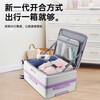 Side-opening suitcase, new multi-functional trolley case, open deep compartment, large capacity boarding case, password box, suitcase, white and purple, 20 inches