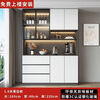 DIHUO solid wood wine cabinet against the wall, multi-functional all-in-one cabinet, restaurant cabinet, kitchen, simple, modern, customized, installation-free, heightened wine cabinet, tail goods, home delivery - installation included, gray and white, made of solid wood, style 1 40*40*220