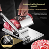 Yusenyi Dual Manual Meat Slicing Machine Home Frozen Beef and Mutton Roll Slicing Machine Multifunctional Universal Ham Slicing (Large Size) Free Spare Blade - Frozen Meat Bag Stainless Steel Upgrade