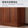 Walnut double-door solid wood wardrobe Chinese-style home bedroom small apartment large-capacity multi-layer storage storage wardrobe three-door wardrobe