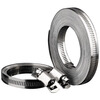 Tianzhuo Hardware 304 stainless steel homemade American hose hoop clamp large pipe clamp perforated steel tape pipe hoop coiled strap 304 tape reel 10 meters with 12 hoop heads
