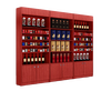 Tobacco and wine cabinet display cabinet product display cabinet high-end convenience store tobacco and wine cabinet shelf multi-functional storage cabinet can be customized A type tobacco cabinet-warm white 80*30*220