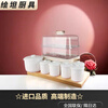 MieLanat high-end Japanese KGL electric steamer overflowing soup ceramic stew pot soup pot stew pot bird's nest liner with lid home one pot pot 1.0L white white jade porcelain 2 pieces double 10 2cm