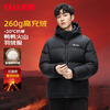 YAYA (YAYA) 260g down filled short down jacket men's winter new thickened cold-proof bread coat extreme cold red jacket black camouflage color L (175)