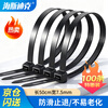 Hasdick Beijing warehouse delivery black self-locking large nylon cable tie 50cm long 7.5mm wide 100 pieces/pack HKZ-90