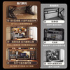 Humanities Chengjia Gaming Desk Desktop Computer Table Home Multi-Layer Bookshelf Integrated Perforated Board Computer Desk Office Writing Study Desk Double-Layer Shelf E-Sports Black (A complete set of perforated board accessories will be given when ordering) Length 120 Width 60 Height 165cm