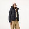 Tambor Down Jacket Women's Short Hooded Autumn and Winter Warm Jacket Thick 25 Years New 5530362D Black 160