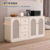 Longyaolu light luxury sideboard modern minimalist living room storage cabinet storage cabinet wine cabinet integrated multi-function cream matte paint long I2I wide 4O high 75 low legs