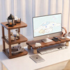 Zhuobo monitor elevated computer stand computer desktop storage rack thickened storage rack ZJ02 walnut color 55cm