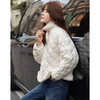 Demana 90 duck down winter matte stand collar four-layer craft splicing woolen collar ruffled elastic women's down jacket