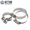 Guwanji 304 stainless steel hose clamp quick-installation gas pipe buckle clamp strong water pipe clamp fixed ring clamp pipe clamp M14-27 5 pcs (4 points) 304