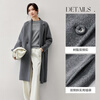 Shandubila thick warm wool double-sided woolen coat for women winter high-end double-breasted commuter mid-length woolen coat