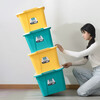 Camellia Storage Box Household Organizing Storage Box Toy Clothes Box Plastic Snack Extra Large Book Large Capacity 35L 3 Pack Yellow (No Wheels) Combination Pack