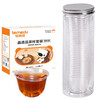 Temeiju disposable tea cups 60ml*80 pieces thickened aviation space cup kung fu tea cup tasting cup transparent with storage tank