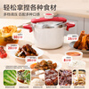 Lingfeng (LINKFAIR) pressure cooker stainless steel 6L pressure cooker household explosion-proof one-hand opening and closing for gas induction cooker JD.com limited
