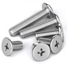 JAENS 304 stainless steel cross flat head screws CM large flat head thin head screws computer screws M2M3M4M5M6 304 flat head cross screws M2.5*10 50 pieces