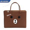 Computer packing box matx chassis bag large capacity storage bag thickened wear-resistant trolley luggage bag itx chassis storage bag brown internet celebrity bear large size 45*20*35cm