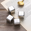 Yusenyi 304 stainless steel metal ice cube ice wine stone Douyin whiskey ice artifact quick-frozen steel non-melting ice ball 304 stainless steel polygon ball 1 pack