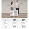 Miyo suitcase women's front side open lid 2026 new suitcase wide pull rod small boardable business password suitcase for men Qin pink white pure PC strong aluminum frame - high appearance and high quality 20 inches boardable AB side double opening lid + center wide pull rod